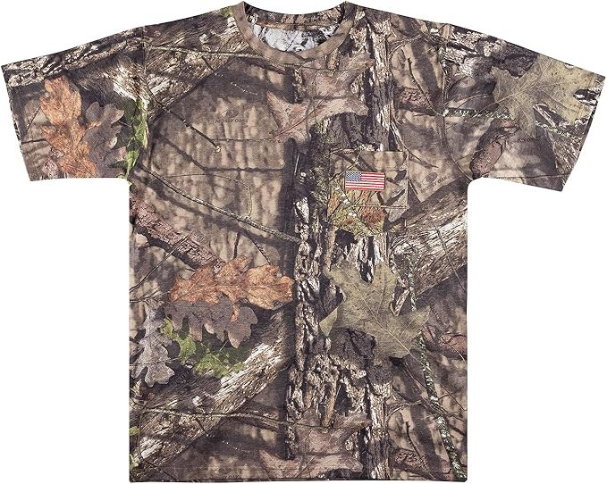 Men's Patriotic Camo T-Shirt: USA Flag Embroidery, Camouflage Street & Gym Wear, Chest Pocket, Hu... | Amazon (US)