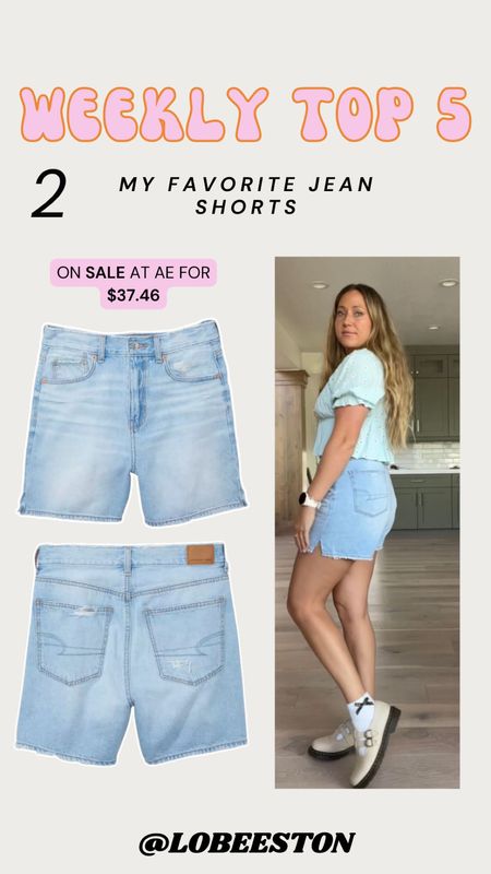 My favorite Jean shorts I’ve been wearing on repeat! They are on sale right now at American Eagle! 

Also linked these shoes I’ve been loving! 
