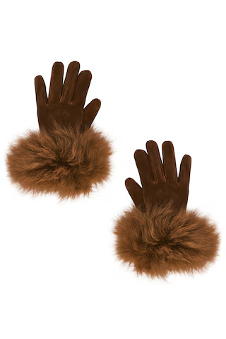Susanna Chow Dawson Suede Gloves in Brown from Revolve.com | Revolve Clothing (Global)