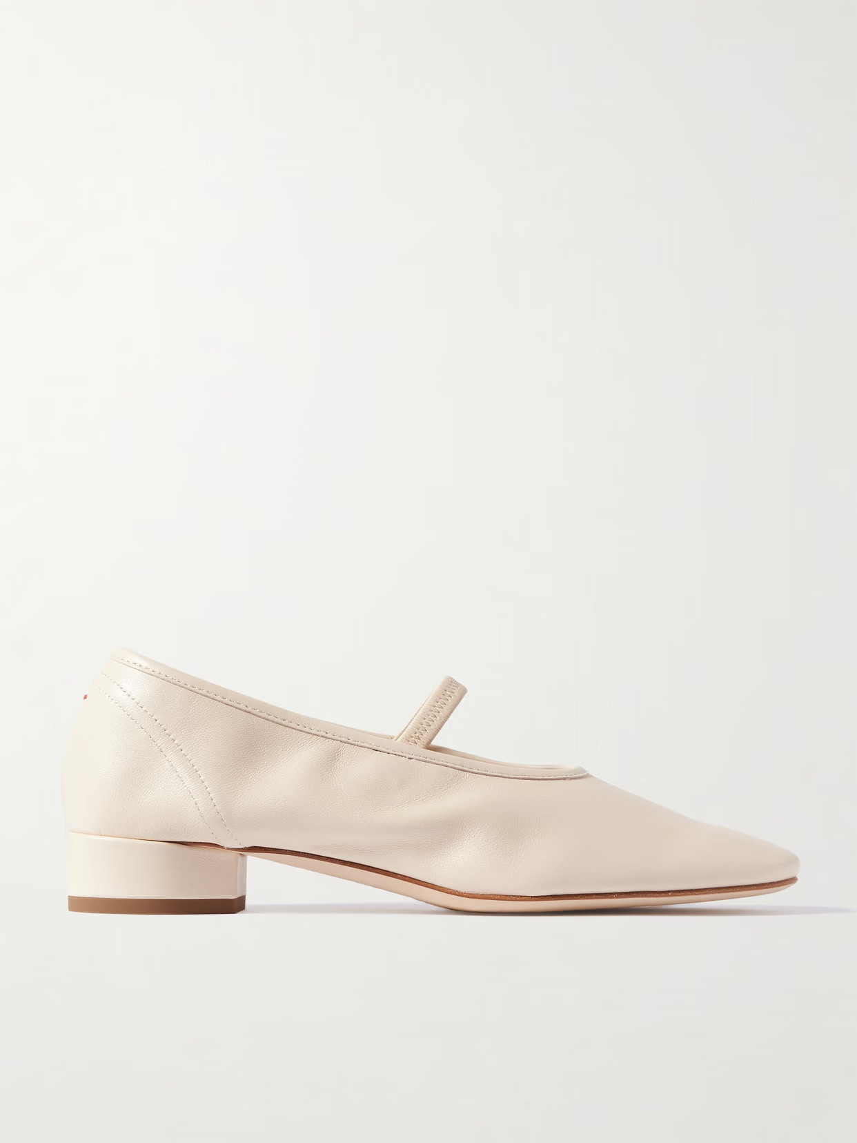 Aeyde - Pippa Leather Mary Jane Pumps - Cream | NET-A-PORTER (US)