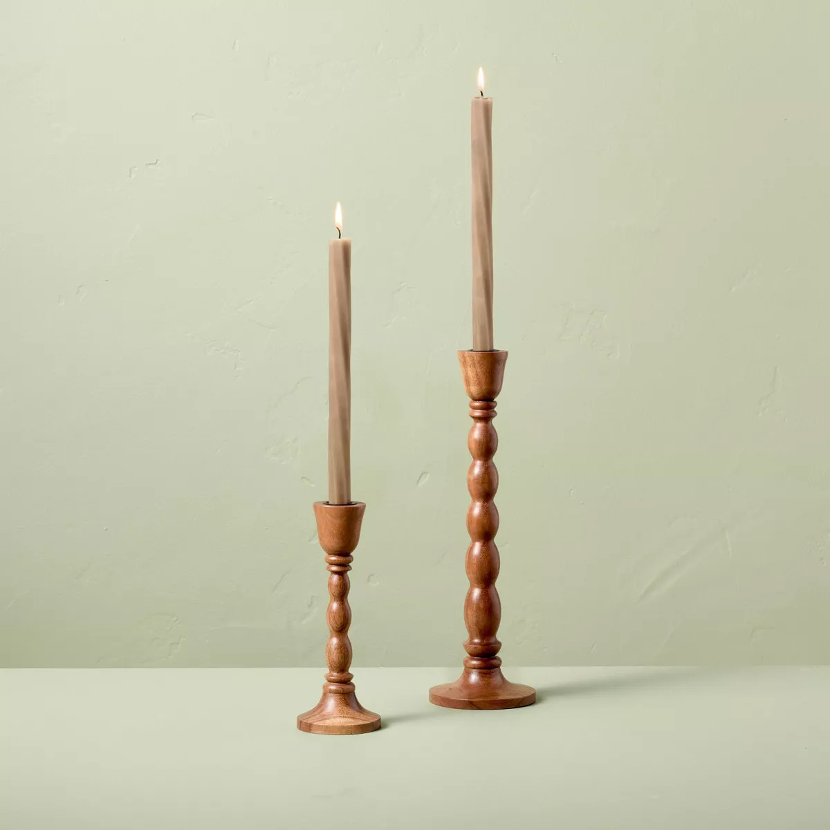 6pk Soft Twist Taper Candles Brown - Hearth & Hand™ with Magnolia | Target