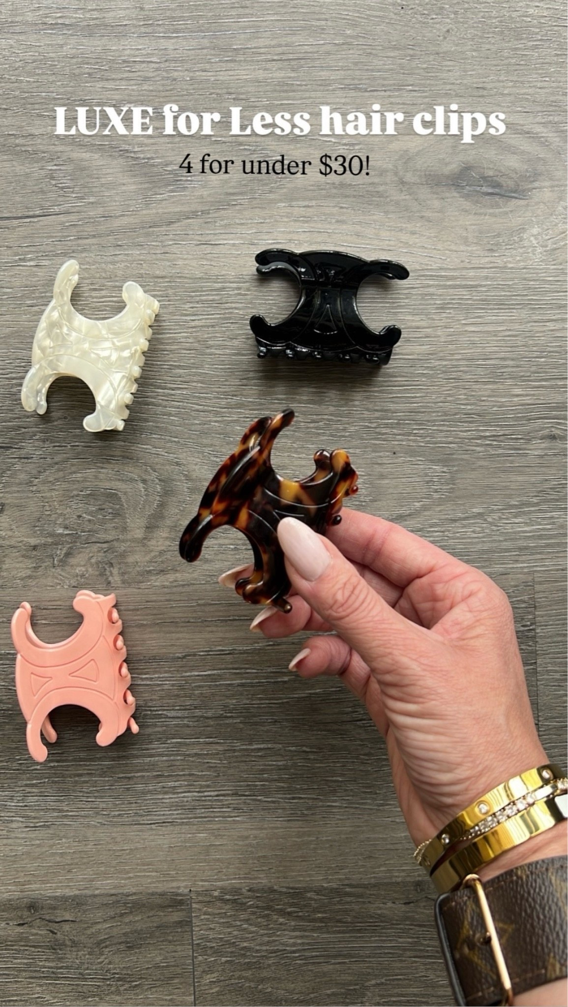 These Celine inspired hair clips are so good! Four for under $30! Designer inspired accessories, Luxe for less, Amazon find, bougie on a budget #LaidbackLuxelife

Hey Beautiful! Feel free to comment on this post if you have any questions! 🫶🏽

Follow me for more fashion finds, beauty faves, lifestyle, home decor, sales and more! So glad you’re here!! XO, Karma

#LTKgrwm #LTKootd #LTKBeauty