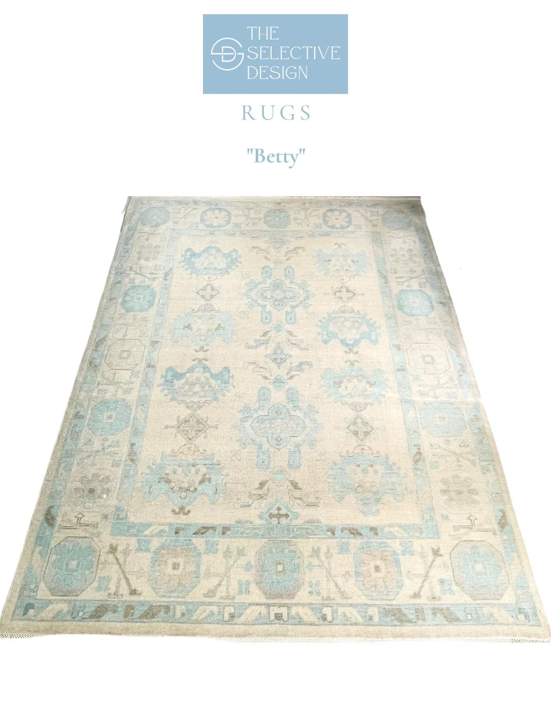 Authentic Modern Hand Knotted Oushak Rug, Made to Order - Etsy | Etsy (US)