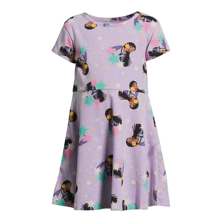 Wish Toddler Girl Print Skater Dress, Sizes 12M-5T - Walmart.com | Walmart (US)