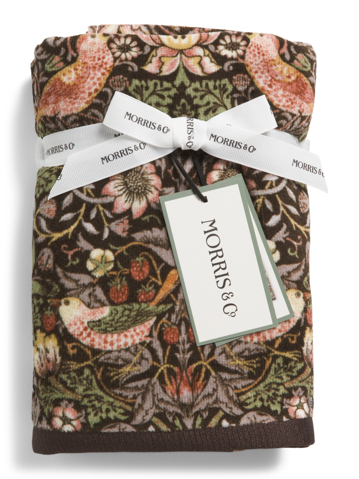 Set Of 2 Cotton Strawberry Thief Velour Hand Towels | Bed & Bath | Marshalls | Marshalls