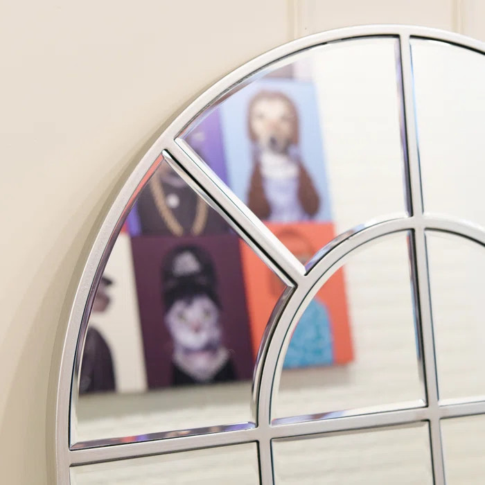 McKenney Arch Window Pane Beveled Wall Mirror | Wayfair North America