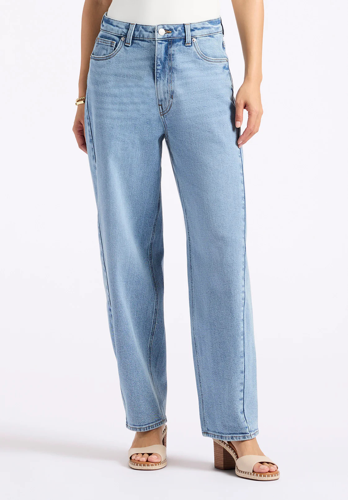 High Rise Barrel Barbara Women's Jeans, Vintage Blue - BL16072 | Buffalo David Bitton