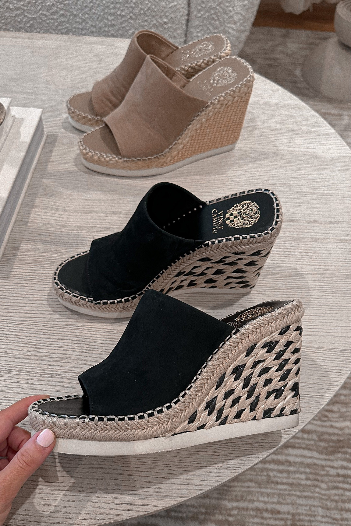 Spring sandals 
I wear size 7–go up if you’re between sizes 

#spring #shoes #laurabeverlin #wedges 

#LTKunder100 #LTKunder50 #LTKshoecrush