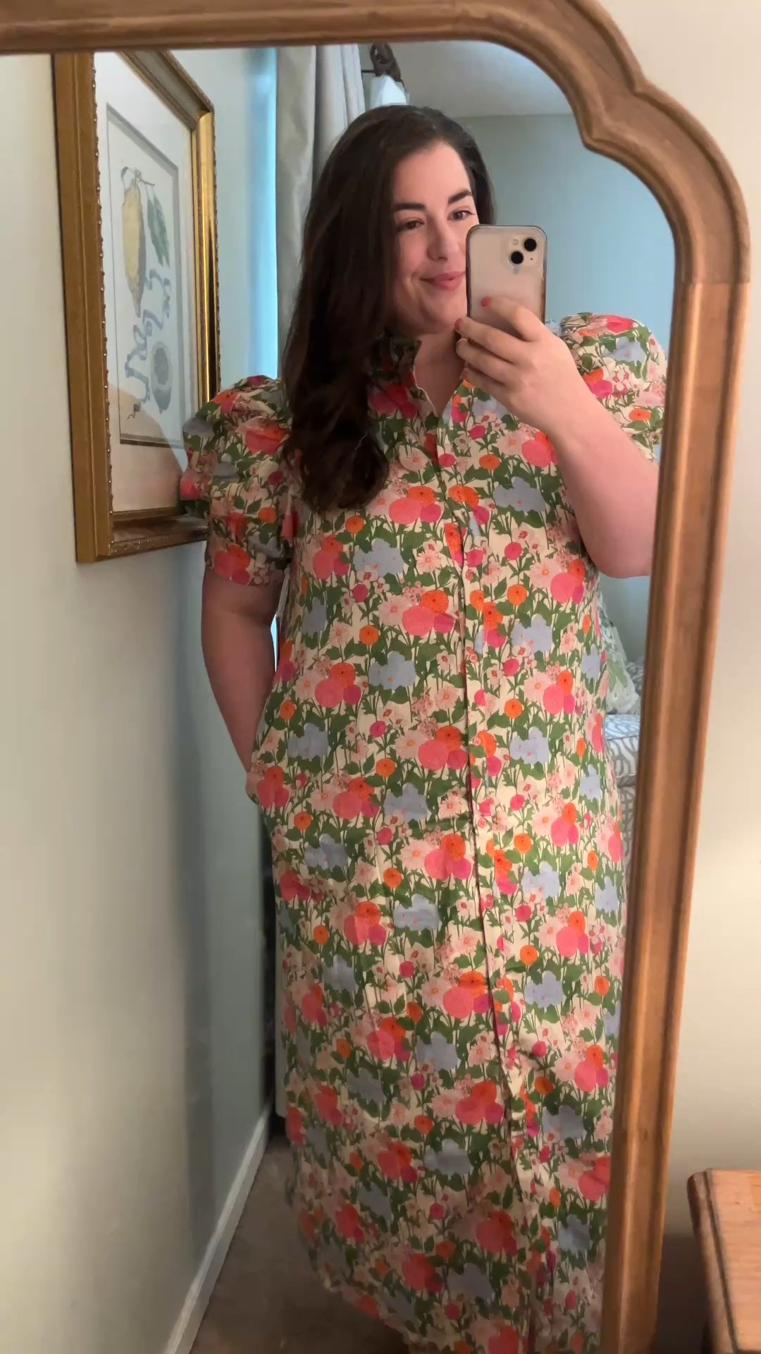 Cotton maxi dress, I’m in size xxl and it has a straight cut. Best first a 16w in this size. I’ve also linked the other pieces in this print. Absolutely love this print for spring and summer! Try code YOUROCK or YOURULE for 20% off

#LTKMidsize #LTKStyleTip #LTKSeasonal