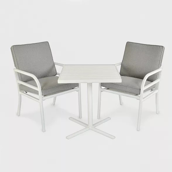 Beacon Hill 3pc Patio Chat Set Gray/White - Project 62™ | Target