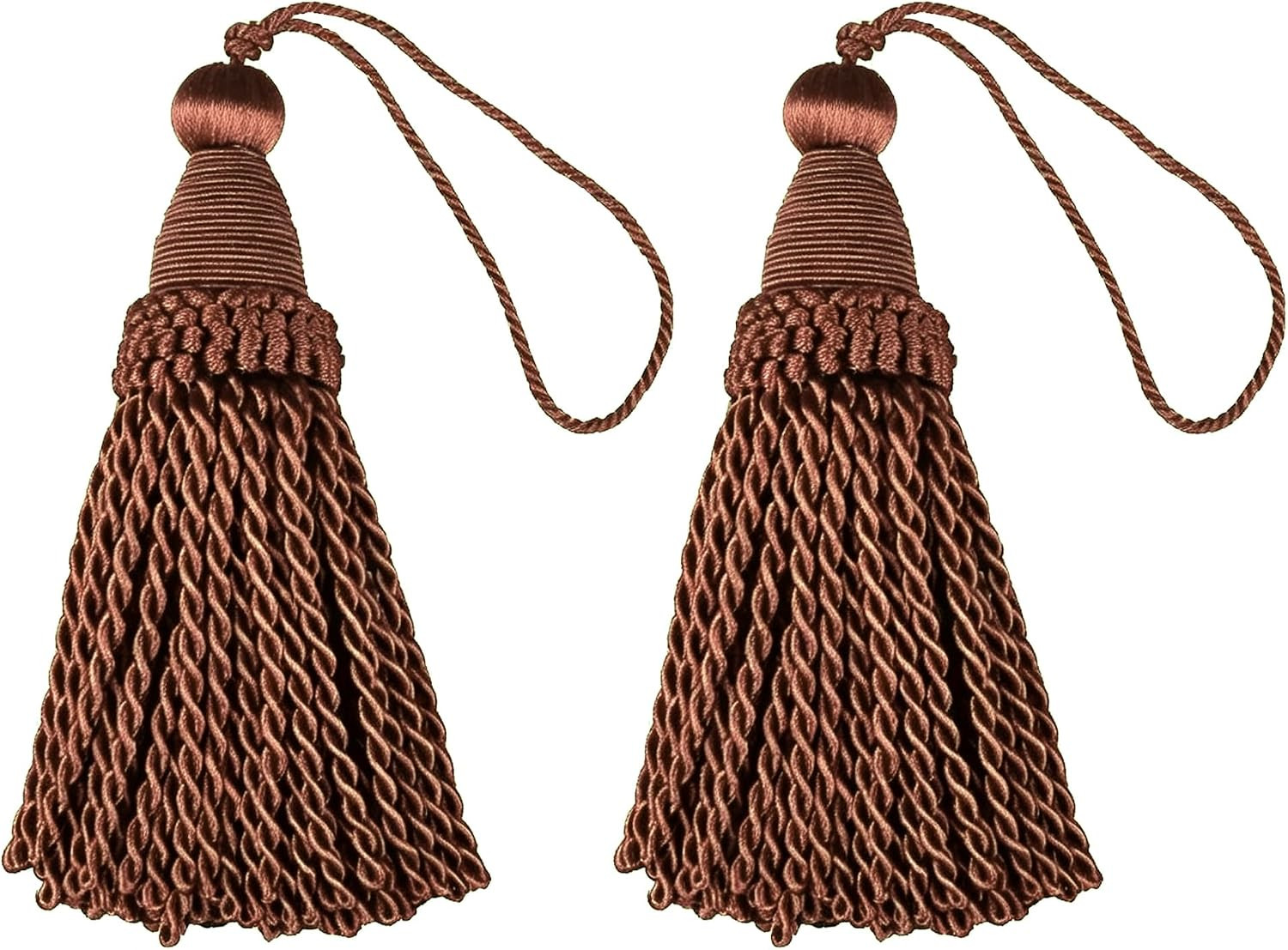 2 Pack Tassels with Loops, DIY Decorative Tassel,Coffee | Amazon (US)
