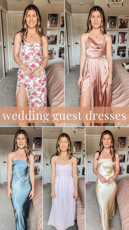 Wedding guest dresses! The pink one I can’t link but it’s from Gentle Fawn!