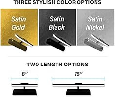 Westek BL-PL16-BK Wireless Battery Operated 16" LED Picture Light with Remote, Dimmable, Satin Bl... | Amazon (US)