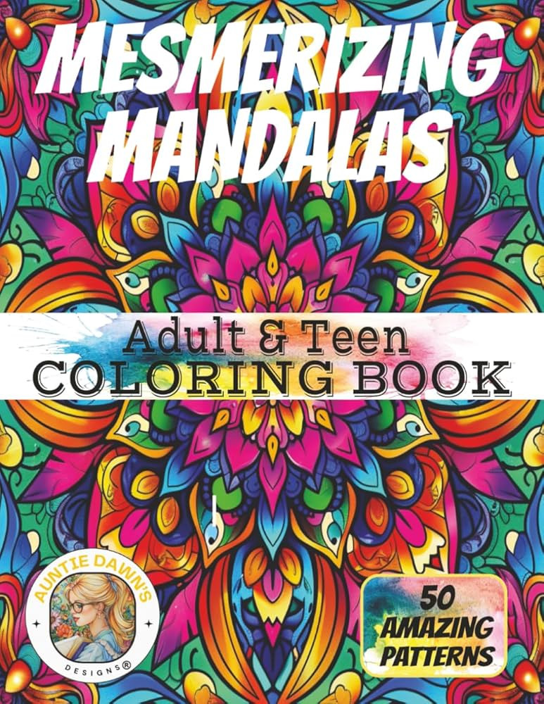 MESMERIZING MANDALAS: Adult and Teen Coloring Book 50 Amazing Patterns | Amazon (US)