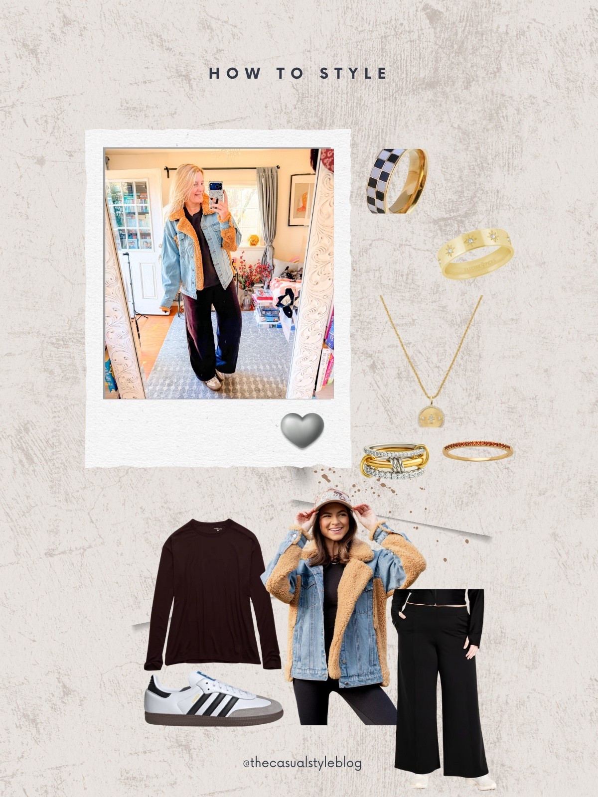 slicing this denim/teddy vest. But only the sleeves have some teddy to it 

jacket large 
top large 
pants large long 
shoes 7.5



#LTKOver40 #LTKFindsUnder50 #LTKTall