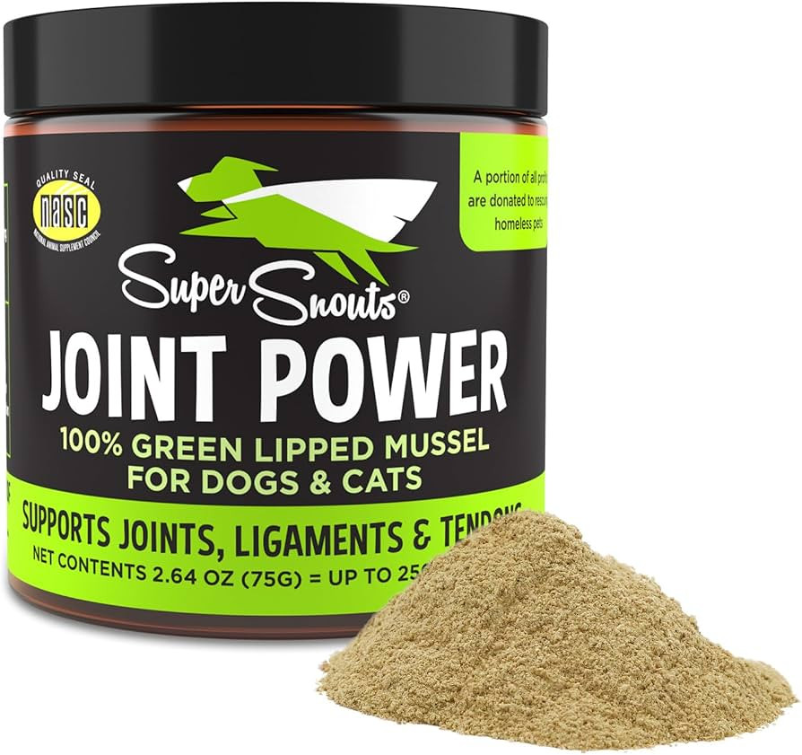 Super Snouts Joint Power 100% Green Lipped Mussels for Dogs & Cats - Dog Joint Supplement Powder ... | Amazon (US)