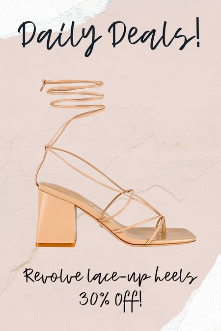 Lace up heels, revolve heels 

#LTKShoeCrush #LTKSaleAlert #LTKWedding