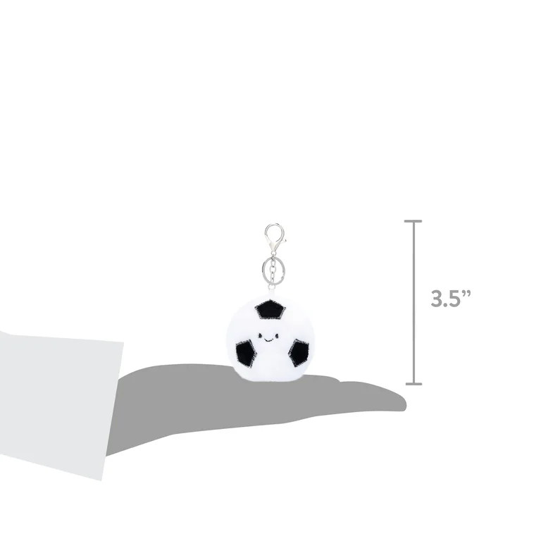 Pen+Gear Soccer Mini Plush Bag Charm, Black with White | Walmart (US)