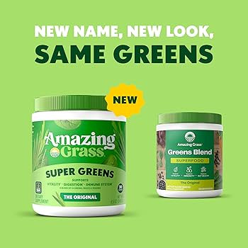 Amazing Grass Super Greens Powder, Organic, Greens Superfood Powder, Smoothie Supplements, Suppor... | Amazon (US)