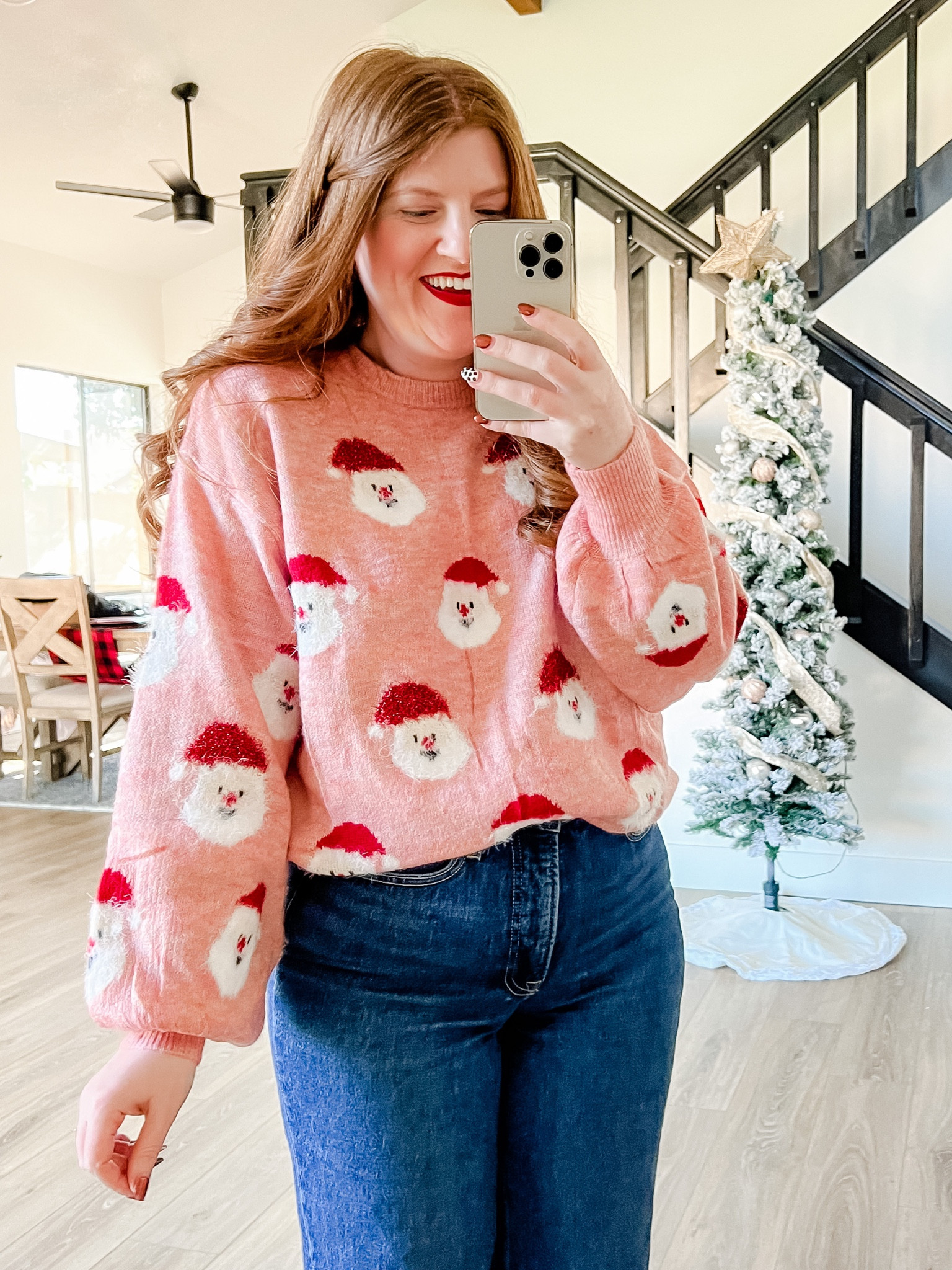 Santa sweater from Walmart and amazon! Wearing size large. Walmart fashion. Holiday sweater. Ugly sweater. 

#LTKHoliday #LTKstyletip #LTKunder50