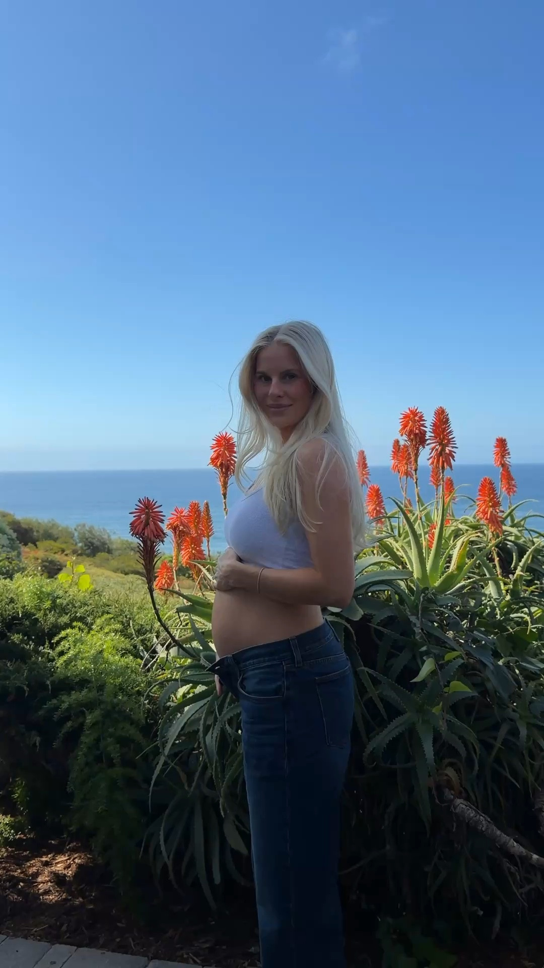 Sizing:
#1 - small in tank (gray), 29 reg in jeans (sized up for pregnancy)
#2 - small in top & jacket, 6 in shorts (sized up for pregnancy), shoes are tts
#3 - medium in sweater (mango mint), medium in pants (sized up for pregnancy)

#kathleenpost

Day in my life, OC California vibes, farmers market outfit, comfy chic look, jump friendly, maternity outfit 

#LTKSeasonal #LTKootd #LTKBump