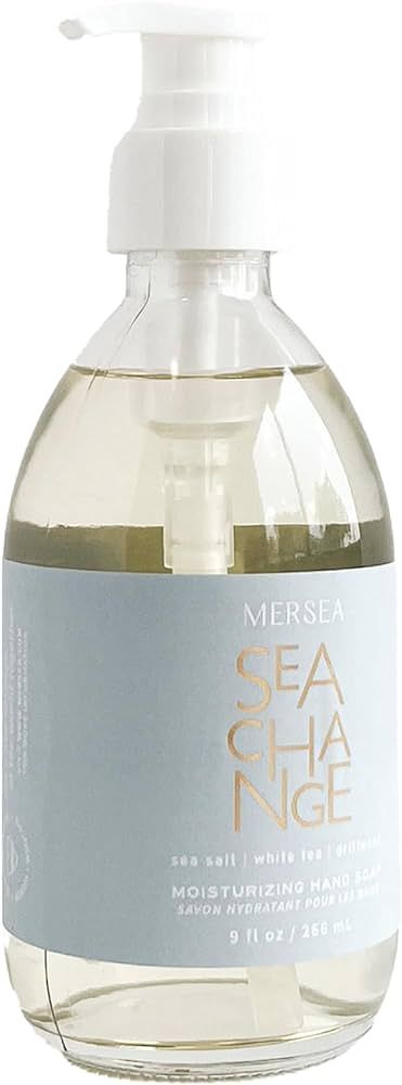 MERSEA Liquid Hand Soap in Glass Bottle with Pump - Sea Change, 9 fl oz | Amazon (US)