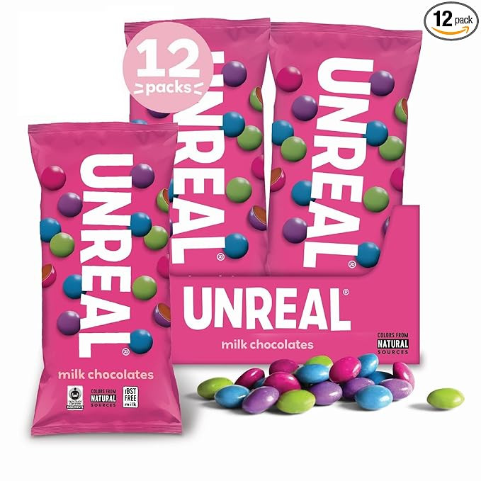UNREAL Milk Chocolate Gems | Certified Fair Trade, Non-GMO | Made with Gluten Free Ingredients an... | Amazon (US)