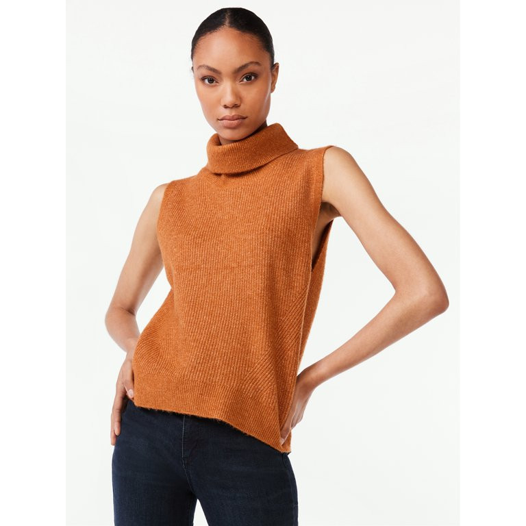 Scoop Women's Sleeveless Turtleneck Sweater | Walmart (US)