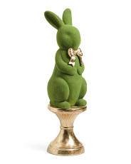 44in Moss Rabbit On Pedestal | Marshalls