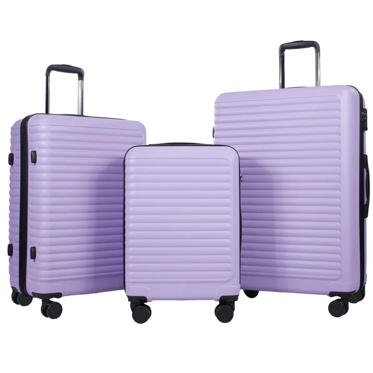 Travelhouse 3 Piece Hardside Luggage Set Hardshell Lightweight Suitcase with TSA Lock Spinner Whe... | Walmart (US)