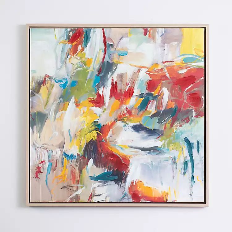 Tropical Colors Abstract Framed Canvas Art Print | Kirkland's Home