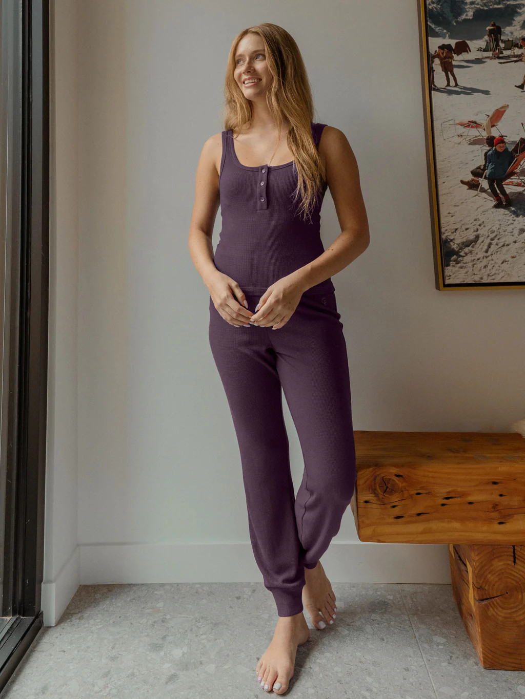 Women's Bamboo Waffle Knit Pant | Cozy Earth