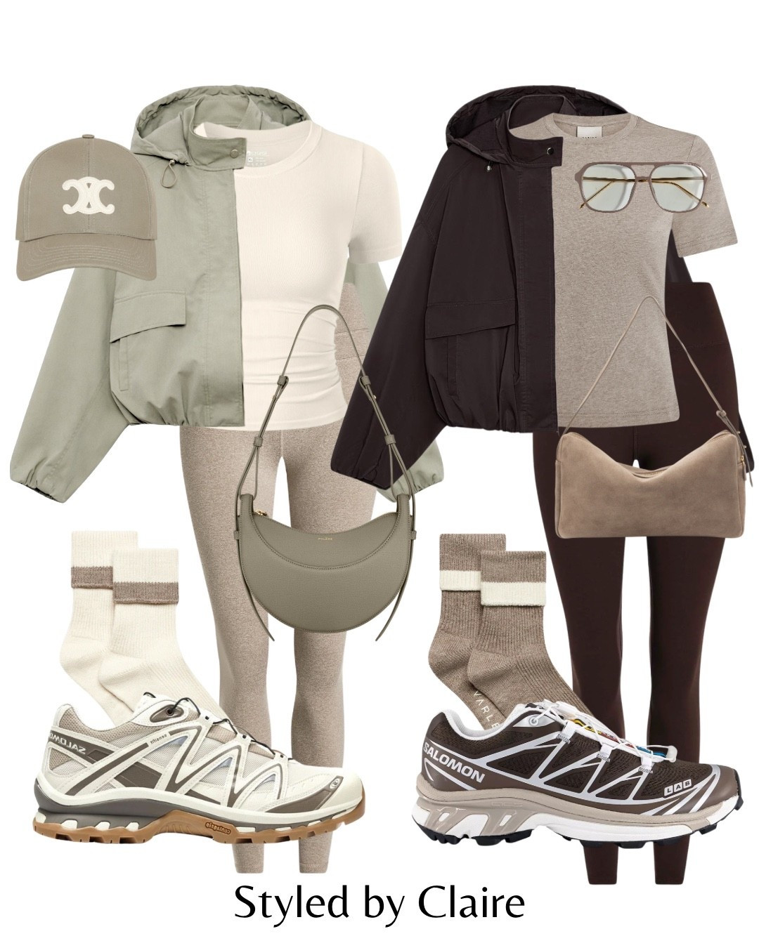 WEEKEND OUTFITS🙋🏽‍♀️
Tags: parka jacket Zara khaki brown hooded varley leggings high waist oatmeal fitted tshirt Salomon XT-6 sunglasses socks suede trousse sandy beige Elleme bag casual elevated basics everyday realistic outfit city break airport outfits

#LTKstyletip #LTKspring #LTKshoes