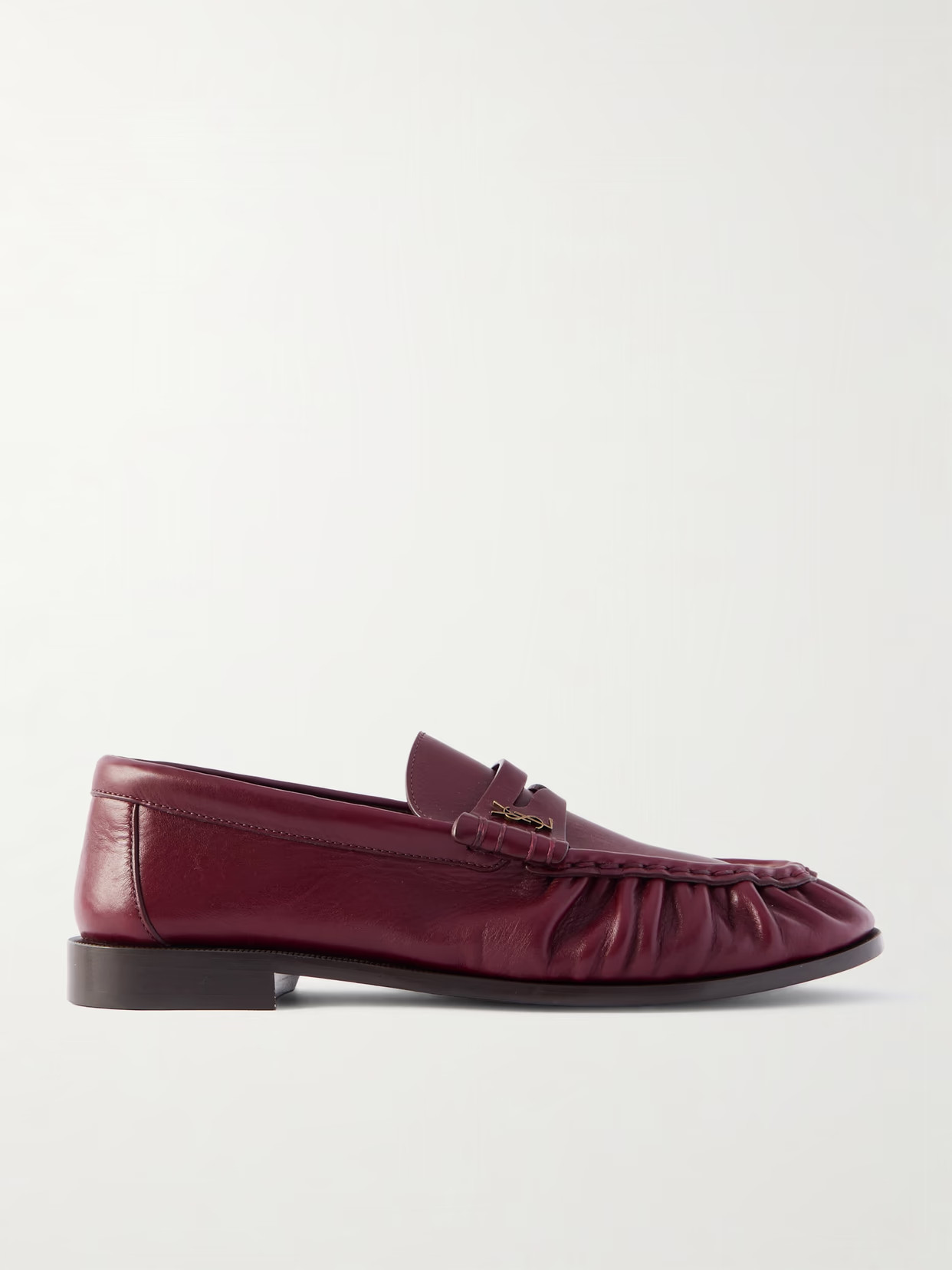 SAINT LAURENT - Le Loafer Leather Loafers - Red | NET-A-PORTER (US)