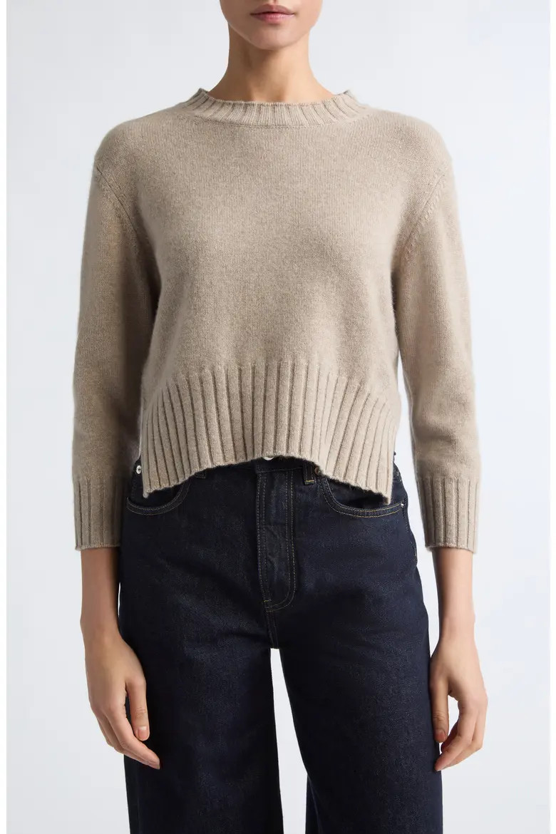 LOULOU DE SAISON Mora Three-Quarter Sleeve Cashmere Sweater (Nordstrom Exclusive) (Women) | Nords... | Nordstrom