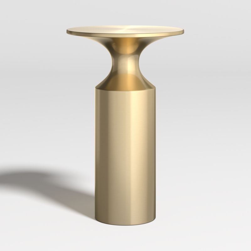 Valter Brass Drink Table + Reviews | Crate and Barrel | Crate & Barrel