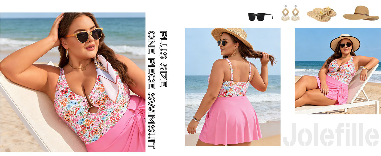Plus Size Swimdress for Women Modest One Piece Swimsuit Tummy Control Swim Dress Skirt Slimming C... | Amazon (US)
