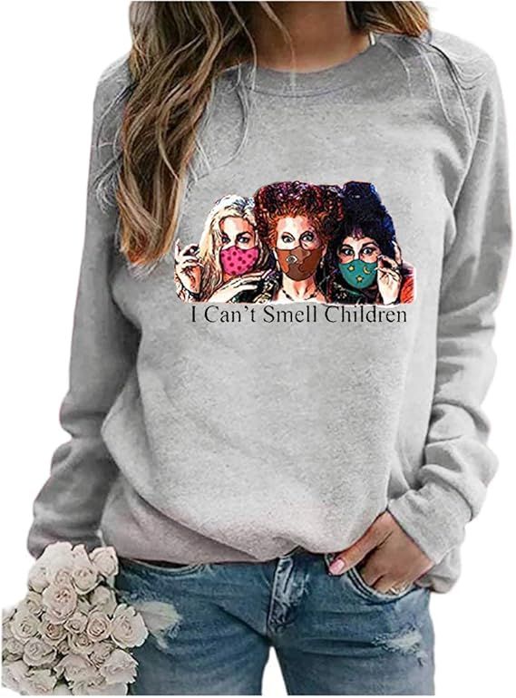 NANYUAYA Hocus Pocus Women Halloween T Shirt Sanderson Sisters Graphic Printing Fall Long Sleeve ... | Amazon (US)