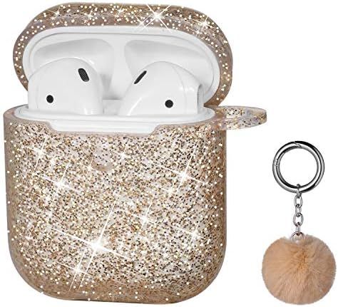 Airpods Case, DMMG Airpods Case Cover Silicone Skin, AirPods Protective Bling Glitter Case with F... | Amazon (US)