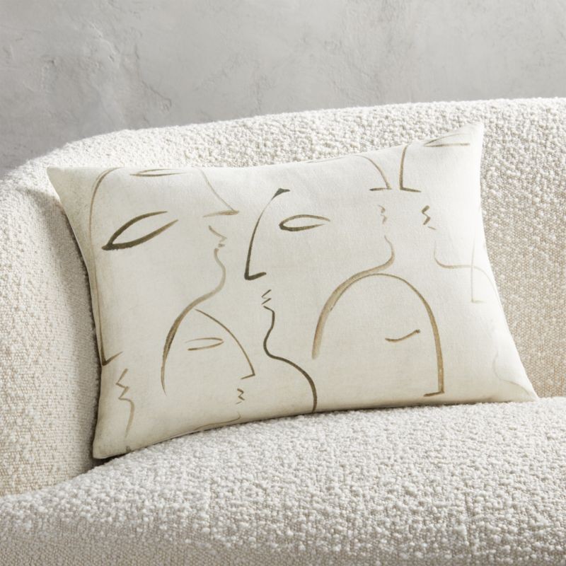 18"x12" Silhouette Pillow with Down-Alternative Insert + Reviews | CB2 | CB2