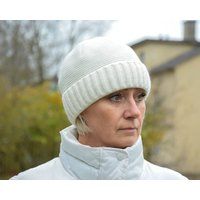 Textured White Beanie For Women Casual Plain Woolen Hat Everyday Wearing Winter & Autumn Season Hat  | Etsy (US)