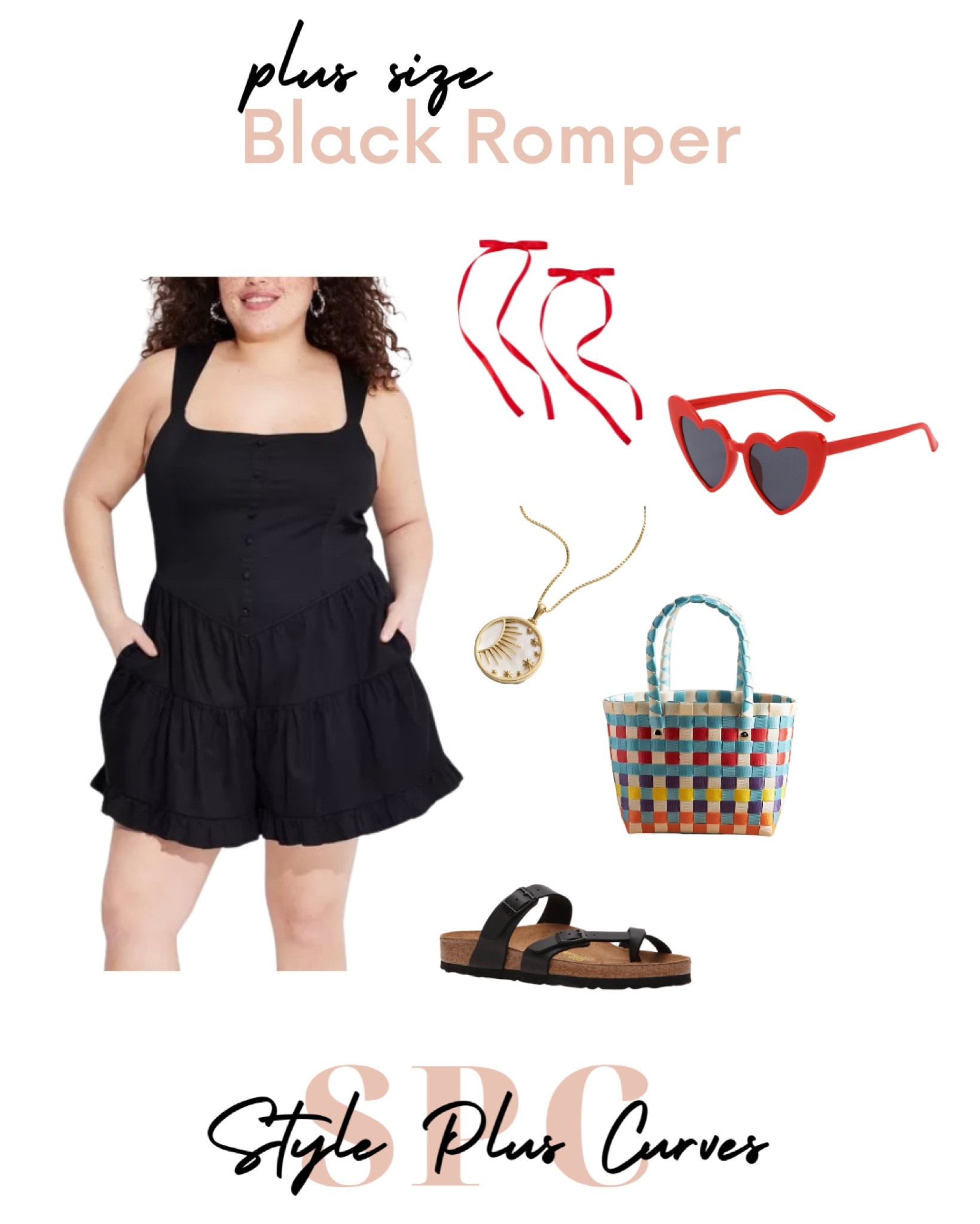 Fun outfit around the cutest plus size black romper from Target! 

#LTKPlusSize