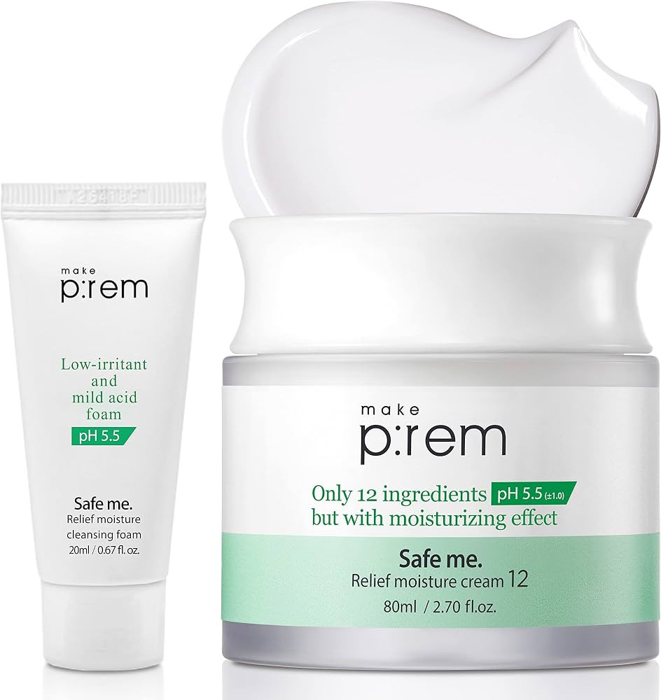 MAKEP:REM Safe Me. Relief Moisture Cream for Dry Sensitive Skin - Moisturizer Night Cream - Hydra... | Amazon (US)