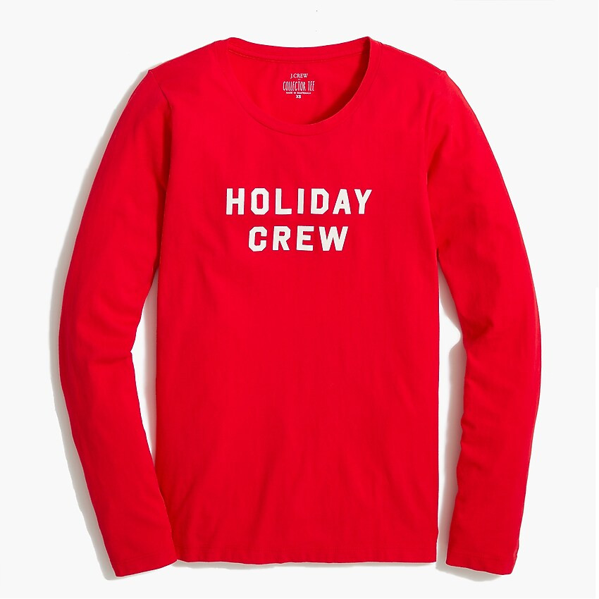 Long-sleeve "holiday crew" graphic tee | J.Crew Factory