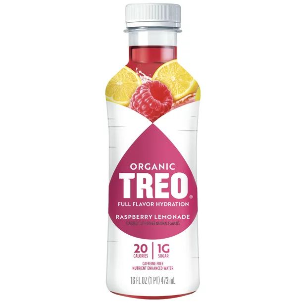 Treo Raspberry Lemonade Flavored Bottled Birch Water, 16 oz | Walmart (US)