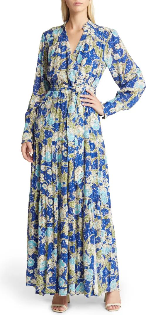 Anniki Floral Long Sleeve Maxi Wrap Dress | Nordstrom