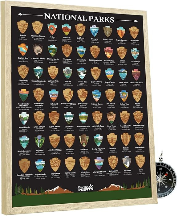 US National Parks Scratch Off Poster - National Park Gifts - National Park Map - National Park Po... | Amazon (US)