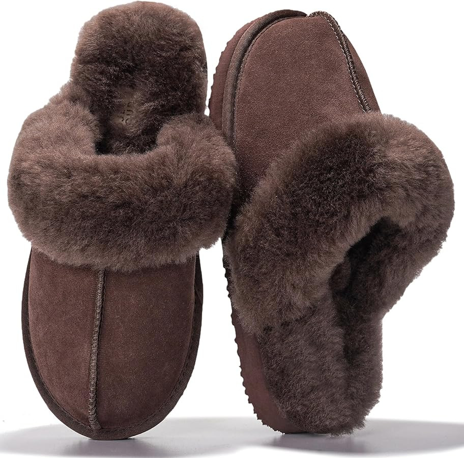 Project Cloud Genuine Leather Slippers for Women Footwear with Genuine Fur Lining Womens Clogs & ... | Amazon (US)