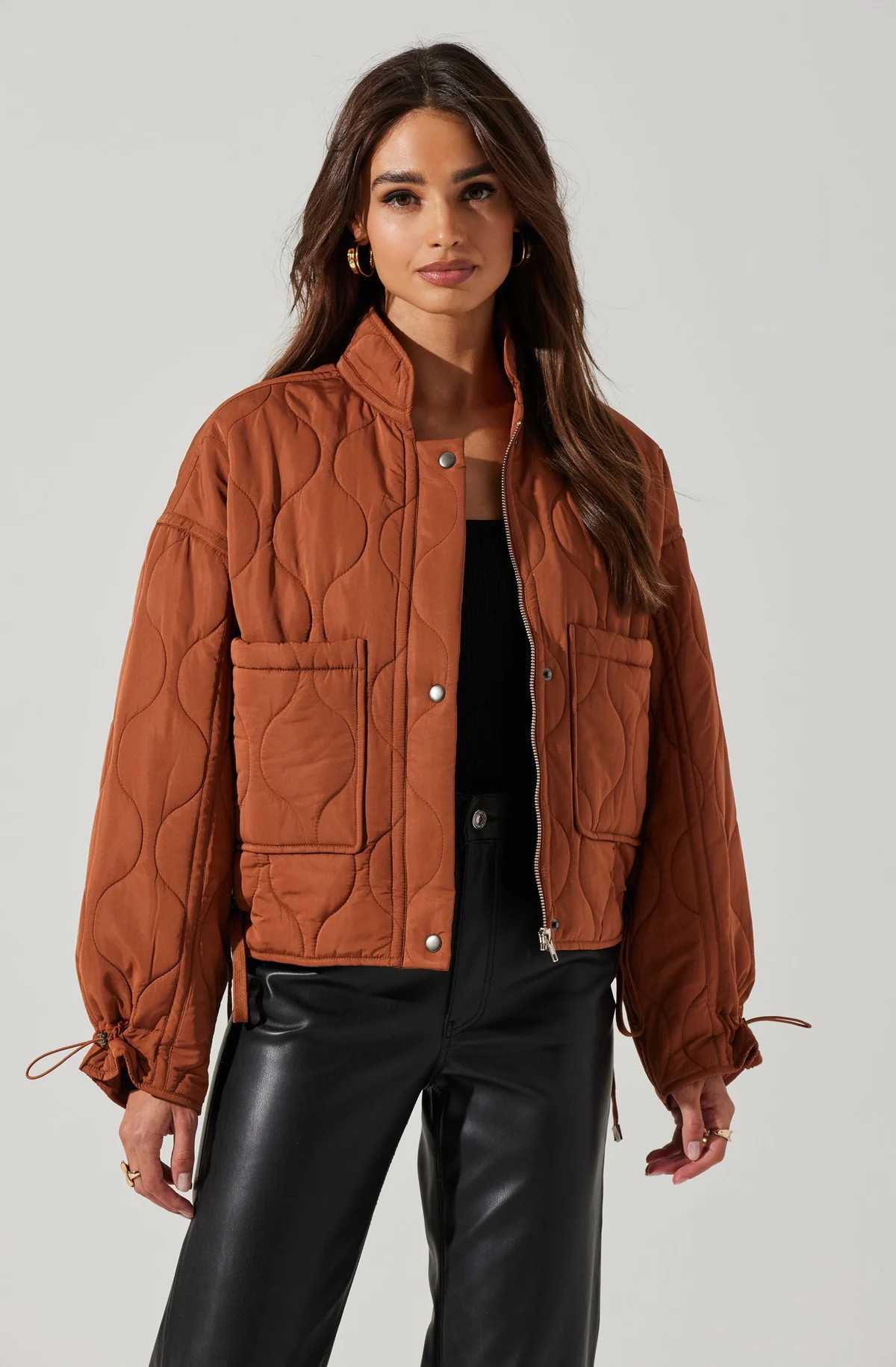 Dalia Quilted Cinched Jacket | ASTR The Label (US)