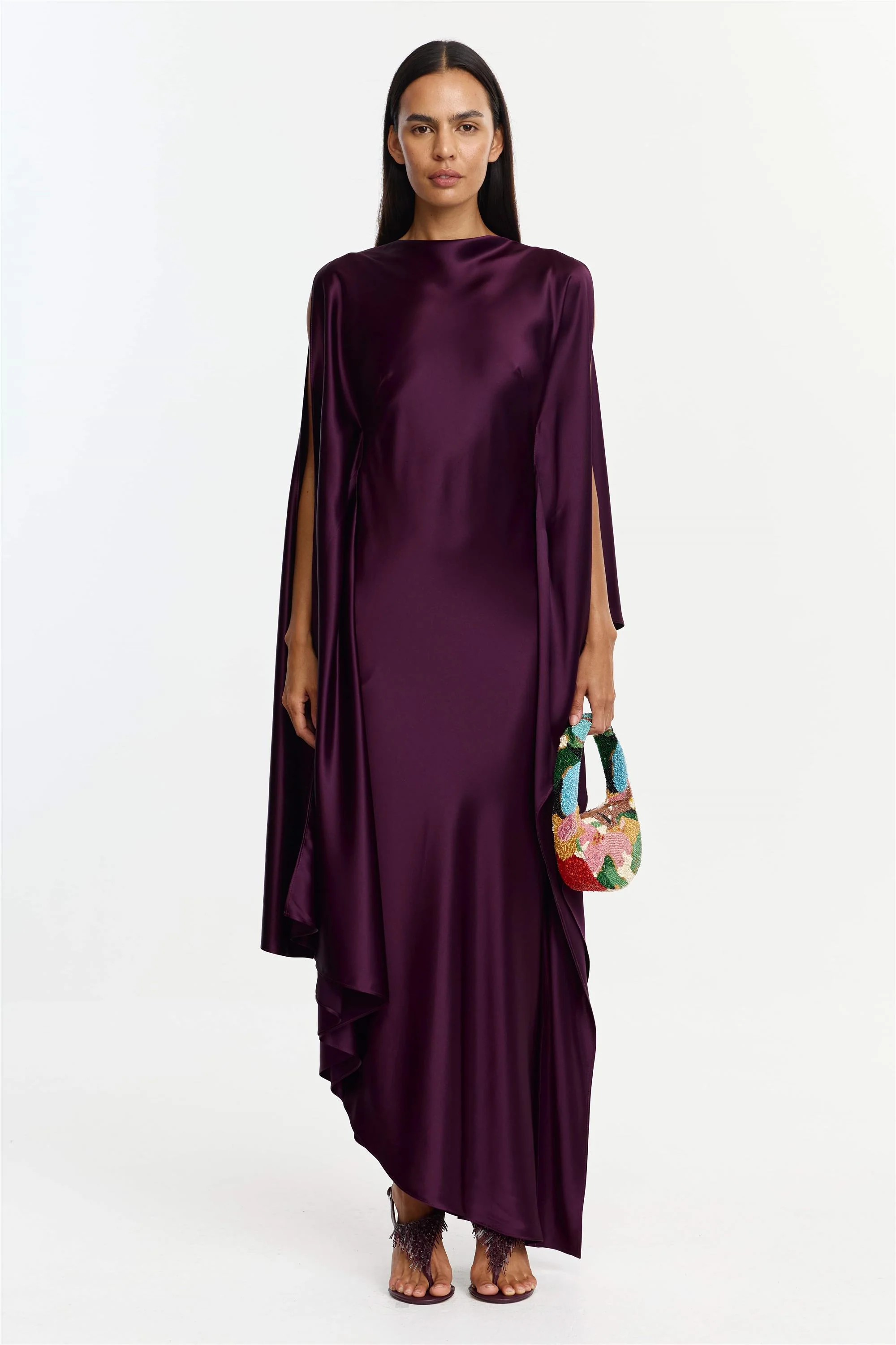 Jarvis Maxi Dress in Fig Purple | Acler